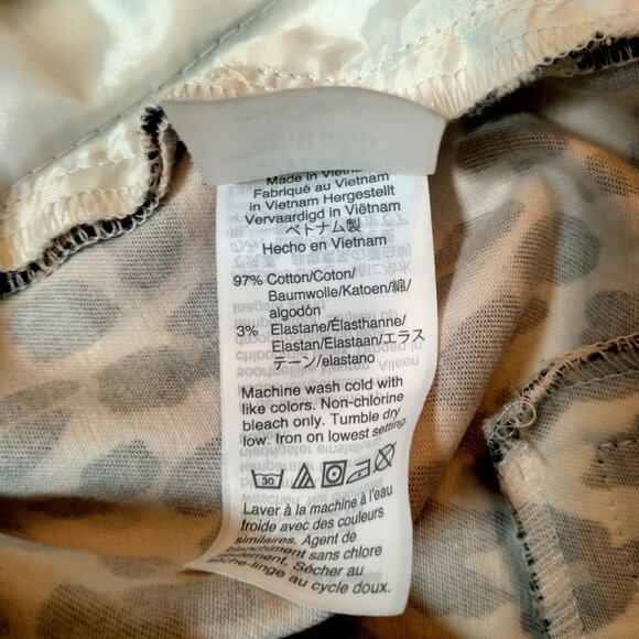 J Crew Remi Pants Women Size 6 Leopard Print Stretch Twill Zip Up Cat Print - Picture 7 of 15